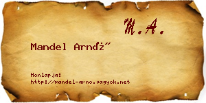 Mandel Arnó névjegykártya